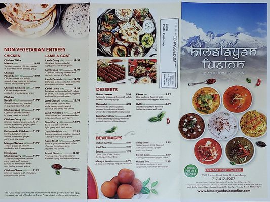 Menu photo 4 Himalayan Fusion Harrisburg, PA