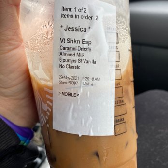 Starbucks - Shaken espresso with almond milk. - Coffee & Tea Near Me - Topeka, Kansas