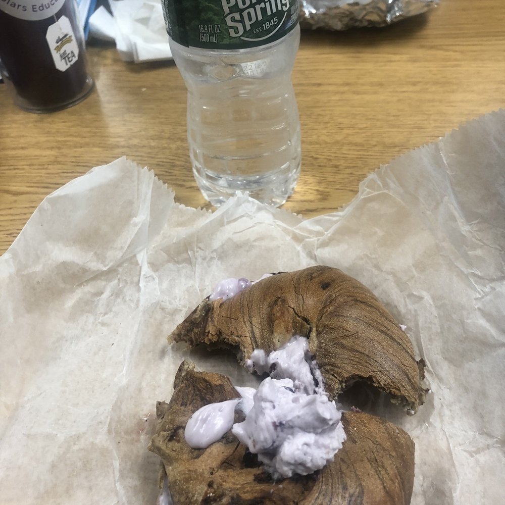Cropsey Bagels & Deli - Cream cheese with blueberries and cinnamon raisin bagel - Bagels Near Me - Brooklyn, New York Cropsey Bagels & Deli - Cream cheese with blueberries and cinnamon raisin bagel - Bagels Near Me - Brooklyn, New York
