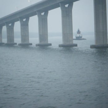 Plum Beach Lighthouse - About to kayak under the Jamestown Bridge - Landmarks & Historical Buildings Near Me
