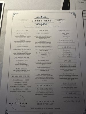 Menu photo 7 The Madison 2.0 Tampa, FL Menu photo 7 The Madison 2.0 Tampa, FL