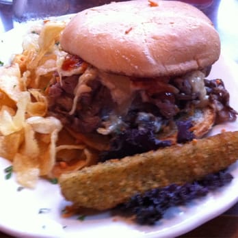 Stonecutter's - Blue Cheese Beef Sandwich with BBQ - New American Near Me - Geneva, New York Stonecutter's - Blue Cheese Beef Sandwich with BBQ - New American Near Me - Geneva, New York
