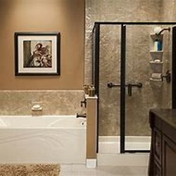 America's 1st Choice Home Improvement - complete master bath remodel , soak er tub, stand up shower with a dream line full glass shower door