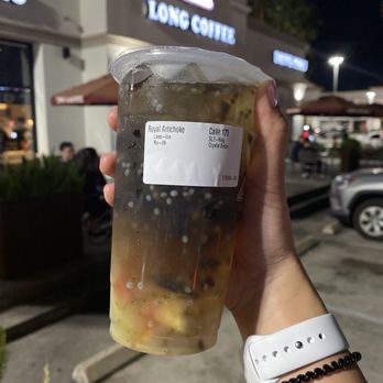 Long Coffee - Royal Artichoke with Crystal Boba - Coffee & Tea Near Me - Houston, Texas