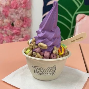 Thrills Soft Serve - Ube with lucky charms - Ice Cream & Frozen Yogurt Near Me - Honolulu, Hawaii