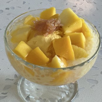 Mango Mango Dessert - Mango juice with sago and pamelo and mango ice-cream - Desserts Near Me - Orlando, Florida Mango Mango Dessert - Mango juice with sago and pamelo and mango ice-cream - Desserts Near Me - Orlando, Florida