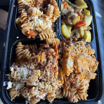 Agata & Valentina - Pre fixe $14.99 dinner. chicken parm (under) with pasta in bolognese sauce with roasted veg. Bland - Grocery Near Me - New York, New York Agata & Valentina - Pre fixe $14.99 dinner. chicken parm (under) with pasta in bolognese sauce with roasted veg. Bland - Grocery Near Me - New York, New York