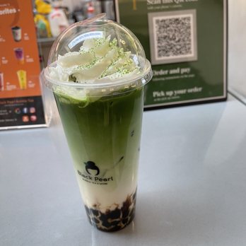 Black Pearl Bubble Tea - a cup of green tea - Bubble Tea Near Me - Valley Stream, New York Black Pearl Bubble Tea - a cup of green tea - Bubble Tea Near Me - Valley Stream, New York