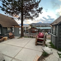 June Lake Pines - Great patio area with brand new Weber grill (not pictured) next to cabin 7