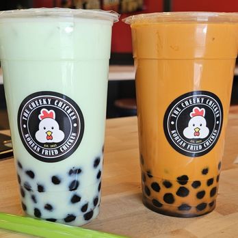 The Cheeky Chicken - Honeydew & Thai Tea Bubble Tea - Korean Near Me - Elmwood Park, New Jersey The Cheeky Chicken - Honeydew & Thai Tea Bubble Tea - Korean Near Me - Elmwood Park, New Jersey