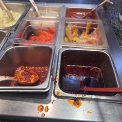 Hong Kong Buffet - Cross contamination. Not clean . They don't rotate handles