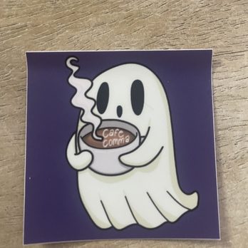 Cafe Comma - cute sticker made by employee! - Coffee & Tea Near Me - Sandy Springs, Georgia