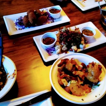 Palo Tapas Bar - Mushroom croquettes, patatas bravas, chorizo, swordfish skers, meatballs, brussels sprouts - Tapas Bars Near Me - Providence, Rhode Island Palo Tapas Bar - Mushroom croquettes, patatas bravas, chorizo, swordfish skers, meatballs, brussels sprouts - Tapas Bars Near Me - Providence, Rhode Island