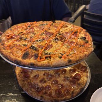 Long Bridge Pizza - Small Hot N' Honey and Small Pepperoni - Pizza Near Me - San Francisco, California Long Bridge Pizza - Small Hot N' Honey and Small Pepperoni - Pizza Near Me - San Francisco, California