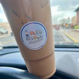 Iced protein latte