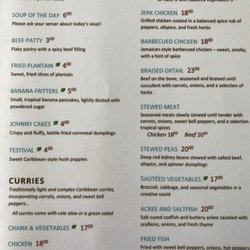Simone's Caribbean Restaurant - Menu