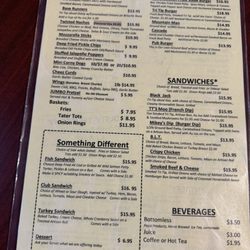 Entiat Pub 'n Grub - Menu back page August 2024