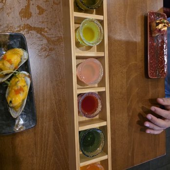 UMA Japanese Restaurant - The flavored sake house flight. Do not order this unless you are probably trying alcohol for the first time you are probably gonna hate it. - Sushi Bars Near Me - Houston, Texas UMA Japanese Restaurant - The flavored sake house flight. Do not order this unless you are probably trying alcohol for the first time you are probably gonna hate it. - Sushi Bars Near Me - Houston, Texas