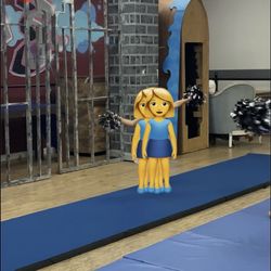 A wider angle of the dance room that is used for storage even with active dance classes.