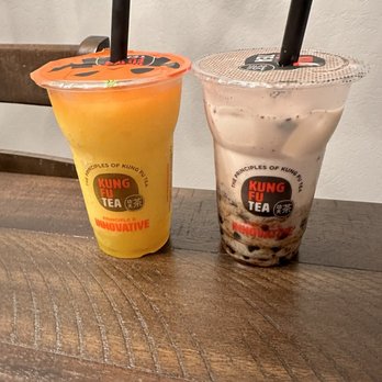 Kung Fu Tea - Mango slushie and Oreo drink - Bubble Tea Near Me - Ridgecrest, California