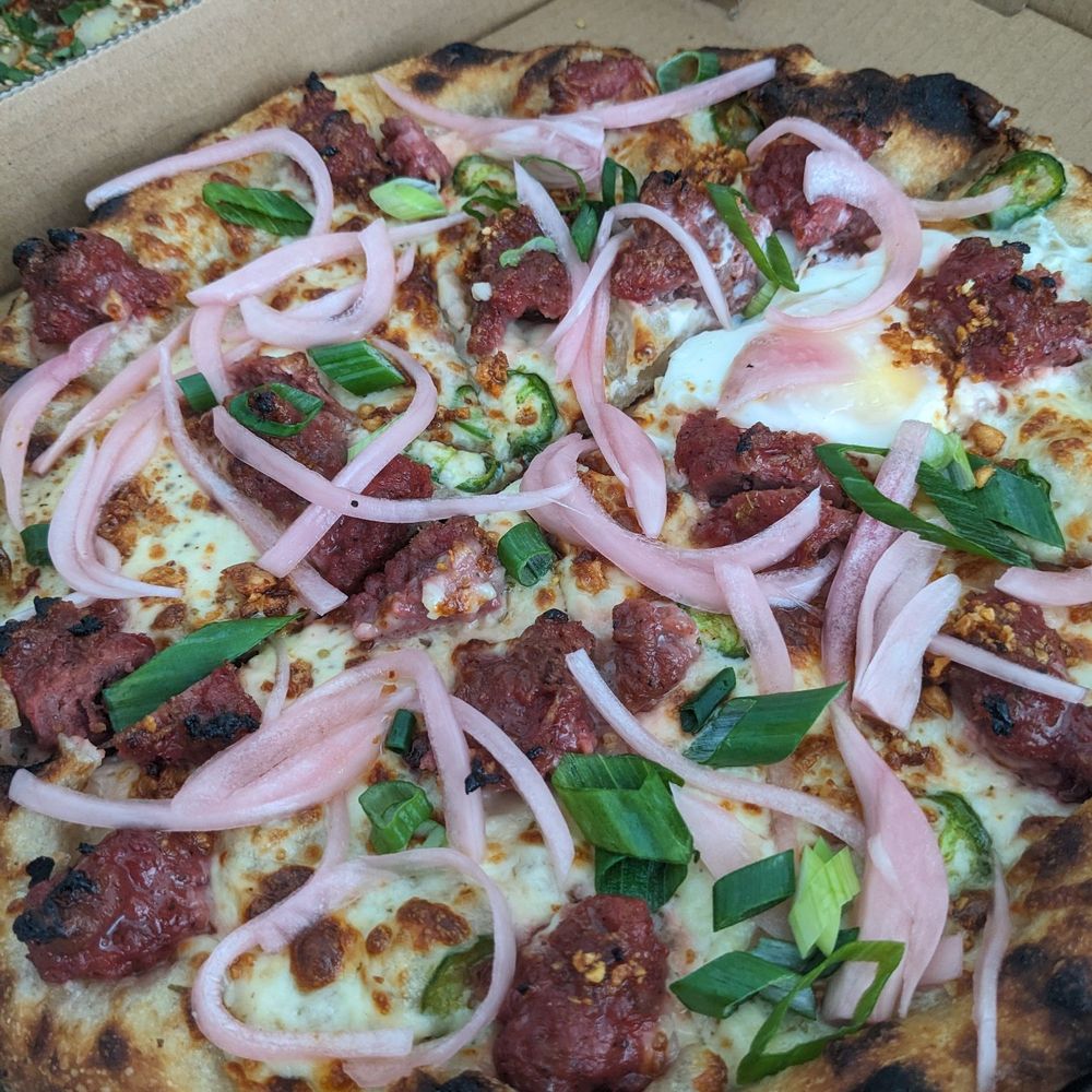 Just Pizza - Filipino Breakfast pizza - Pizza Near Me - Vancouver, British Columbia Just Pizza - Filipino Breakfast pizza - Pizza Near Me - Vancouver, British Columbia