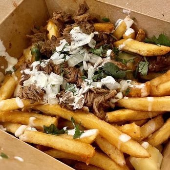 The Kroft - Birria poutine. I was expecting it to come with a bowl of consommé or drenched in it. It was dry. It was underwhelming. - Sandwiches Near Me - Anaheim, California The Kroft - Birria poutine. I was expecting it to come with a bowl of consommé or drenched in it. It was dry. It was underwhelming. - Sandwiches Near Me - Anaheim, California
