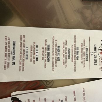 Red Dwarf - This is the summer cocktail list. - Beer Bar Near Me - Las Vegas, Nevada