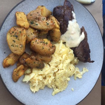 The Kitchen Step - Hangar Steak with eggs and potatoes $17 - Desserts Near Me - Jersey City, New Jersey