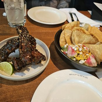 Earls Kitchen + Bar - appetizers: pork ribs and chip & guacamole - New American Near Me - Bellevue, Washington Earls Kitchen + Bar - appetizers: pork ribs and chip & guacamole - New American Near Me - Bellevue, Washington