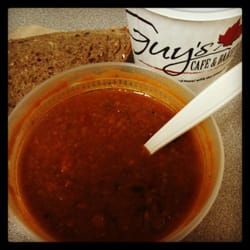 Guys Cafe & Bakery - Nine grain grilled vegetable soup to go.