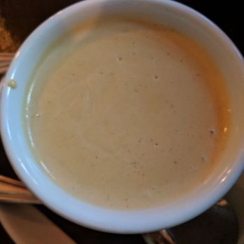 Stone Creek Bistro - English Ale and Cheese Bisque, A solid 10 on the Yum Scale! - New American Near Me - Blue Jay, California