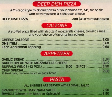 Menu photo 7 Deja Vu Pizza and Pasta San Francisco, CA