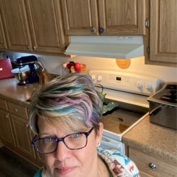 Cutting Edge Hair Designs - My new colorful pixie