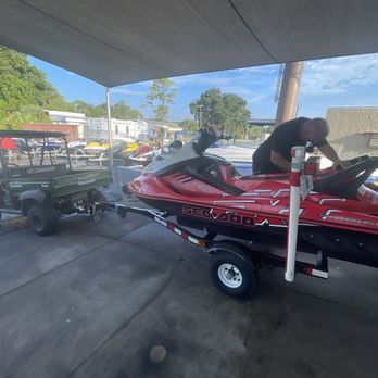 Jet Trendz - Great crew hard at work on OPAS delete - Boat Repair Near Me - New Port Richey, Florida Jet Trendz - Great crew hard at work on OPAS delete - Boat Repair Near Me - New Port Richey, Florida