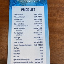 Blown Away Hair Studio - Price list