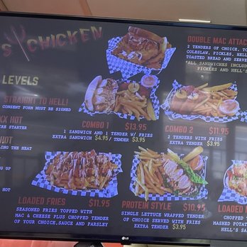 Hell’s Chicken - The prices of the Menu in the restaurant - Chicken Shop Near Me - Los Angeles, California