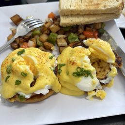 Crab cake eggs Benedict Crab cake eggs Benedict