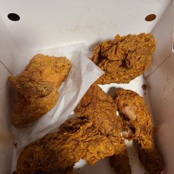 Church's Chicken - Chicken is a little greasy, but not too bad.