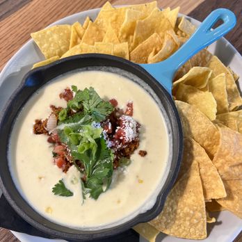 CORBETT'S - Queso with chorizo and corn, yummy! - Pickleball Near Me - Tucson, Arizona