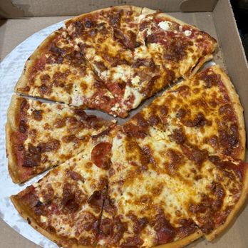 Fat Cat Bar & Grill - Pizza with $9 of pepperoni, bacon, and feta - Bars Near Me - Norwich, Connecticut