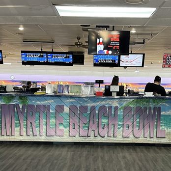 Myrtle Beach Bowl - Counter where you pay and get shoes. - Pizza Near Me - Myrtle Beach, South Carolina