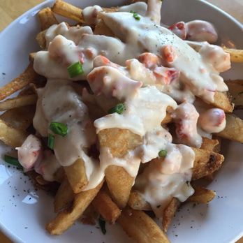 Testa's Bar & Grill - Lobster poutine. The fries were some of the best I've ever had. EVER! - Seafood Near Me - Bar Harbor, Maine Testa's Bar & Grill - Lobster poutine. The fries were some of the best I've ever had. EVER! - Seafood Near Me - Bar Harbor, Maine
