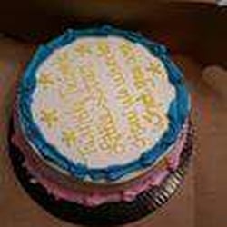 Cupcake Fantasy by Horsham Bakery - Another angle of the really bad gender reveal cake