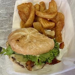 Burger was ok, fries are delicious.
