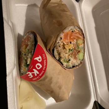 Poke Sushi - Customize Your Very Own Pokerrito (Nori Wrap) - not as big as I was expecting - Sushi Bars Near Me - Orange, California Poke Sushi - Customize Your Very Own Pokerrito (Nori Wrap) - not as big as I was expecting - Sushi Bars Near Me - Orange, California