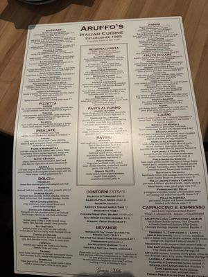 Menu photo 2 Aruffo's Italian Cuisine Claremont, CA Menu photo 2 Aruffo's Italian Cuisine Claremont, CA