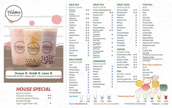 Menu photo 5 TeaLove Fontana Fontana, CA Menu photo 5 TeaLove Fontana Fontana, CA