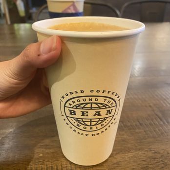 Bean Around the World - Lavender Latte + almond milk - Coffee & Tea Near Me - Edmonton, Alberta