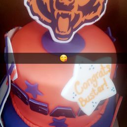 Custom made Chicago Bears Cake for Buster Skrine.