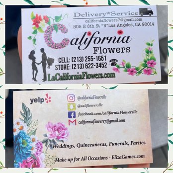 California Flowers - Business card - Florists Near Me - Los Angeles, California California Flowers - Business card - Florists Near Me - Los Angeles, California